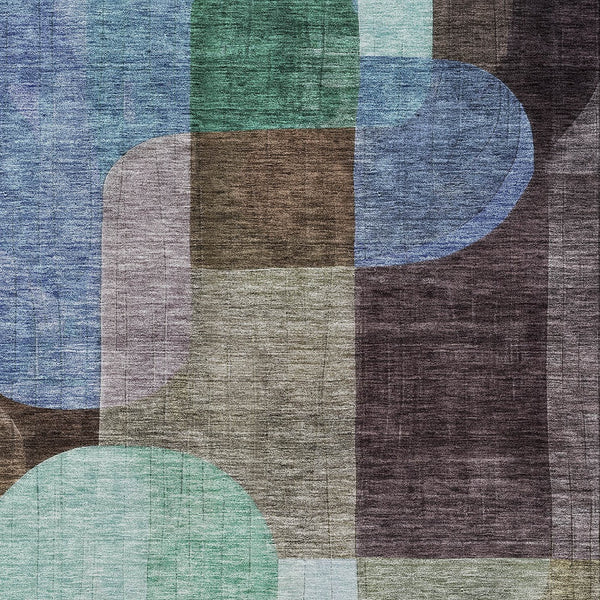 Homeroots 3' Stunning Abstract Washable Area Rug For Indoor And Outdoor Spaces - Durable And Stylish Design 5' X 8' Polyester 604471