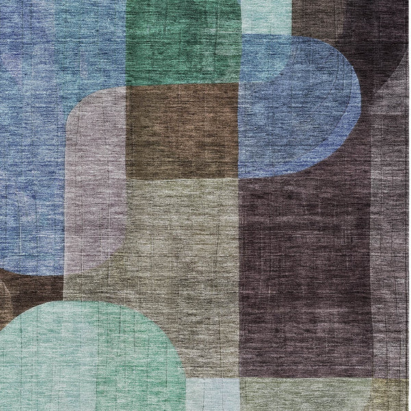 Homeroots 3' Stunning Abstract Washable Area Rug For Indoor And Outdoor Spaces - Durable And Stylish Design 8' X 10' Polyester 604473