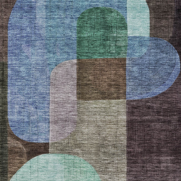 Homeroots 3' Stunning Abstract Washable Area Rug For Indoor And Outdoor Spaces - Durable And Stylish Design 9' X 12' Polyester 604474