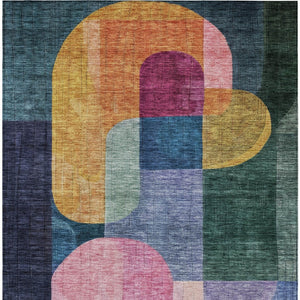 Homeroots 3' Stunning Abstract Washable Area Rug For Indoor And Outdoor Spaces - Durable And Stylish Design 3' X 5' Polyester 604476