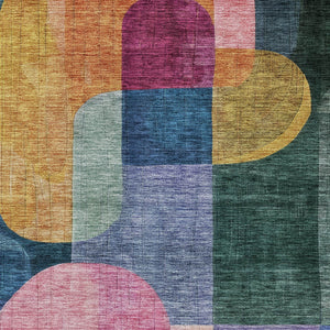 Homeroots 3' Stunning Abstract Washable Area Rug For Indoor And Outdoor Spaces - Durable And Stylish Design 9' X 12' Polyester 604480