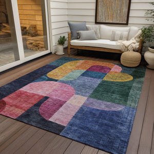Homeroots 3' Stunning Abstract Washable Area Rug For Indoor And Outdoor Spaces - Durable And Stylish Design 10' X 14' Polyester 604481