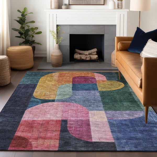 Homeroots 3' Stunning Abstract Washable Area Rug For Indoor And Outdoor Spaces - Durable And Stylish Design 10' X 14' Polyester 604481