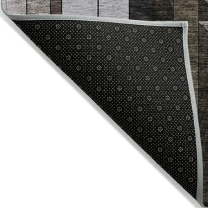 Homeroots 3' Stylish Geometric Washable Area Rug – Durable, Stain Resistant Design For Indoor & Outdoor Use 9' X 12' Polyester 604498