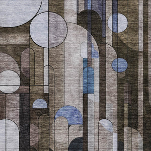 Homeroots 3' Stylish Geometric Washable Area Rug – Durable, Stain Resistant Design For Indoor & Outdoor Use 10' X 14' Polyester 604499