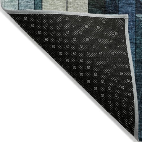 Homeroots 3' Stylish Geometric Washable Area Rug – Durable, Stain Resistant Design For Indoor & Outdoor Use 10' X 14' Polyester 604505