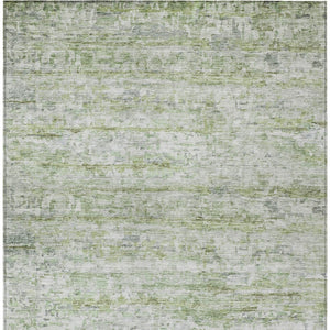 Homeroots 3' Artichoke Green Striped Washable Area Rug - Stylish Indoor & Outdoor Comfort For Any Space 3' X 5' Polyester 604512