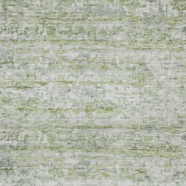 Homeroots 3' Artichoke Green Striped Washable Area Rug - Stylish Indoor & Outdoor Comfort For Any Space 8' X 10' Polyester 604515