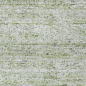 Homeroots 3' Artichoke Green Striped Washable Area Rug - Stylish Indoor & Outdoor Comfort For Any Space 10' X 14' Polyester 604517