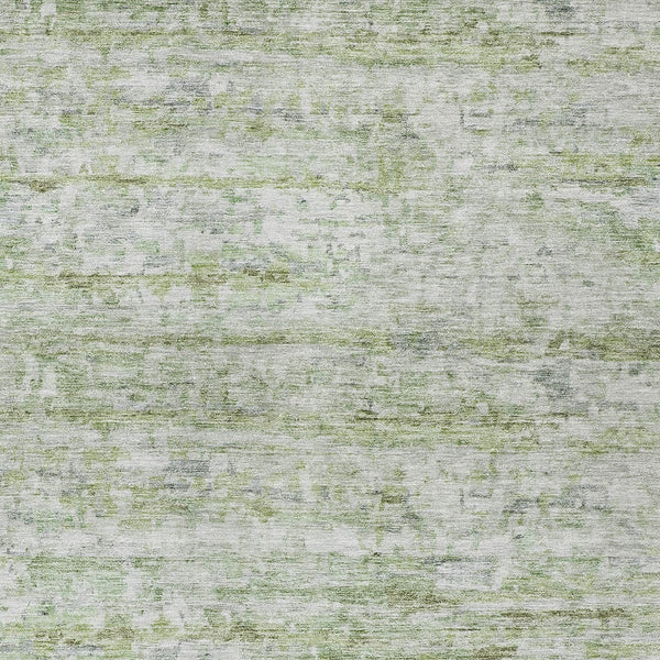 Homeroots 3' Artichoke Green Striped Washable Area Rug - Stylish Indoor & Outdoor Comfort For Any Space 10' X 14' Polyester 604517