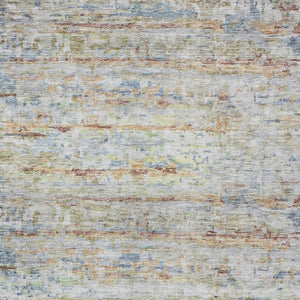 Homeroots 3' Artichoke Green Striped Washable Area Rug - Stylish Indoor & Outdoor Comfort For Any Space 3' X 5' Polyester 604524