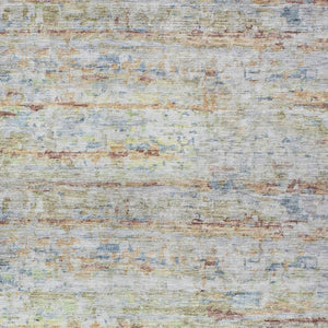 Homeroots 3' Artichoke Green Striped Washable Area Rug - Stylish Indoor & Outdoor Comfort For Any Space 9' X 12' Polyester 604528