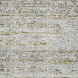 Homeroots 3' Artichoke Green Striped Washable Area Rug - Stylish Indoor & Outdoor Comfort For Any Space 5' X 8' Polyester 604531