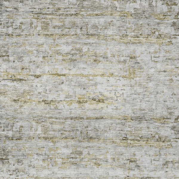 Homeroots 3' Artichoke Green Striped Washable Area Rug - Stylish Indoor & Outdoor Comfort For Any Space 5' X 8' Polyester 604531