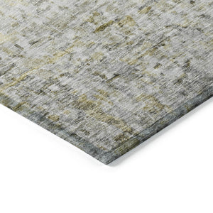 Homeroots 3' Artichoke Green Striped Washable Area Rug - Stylish Indoor & Outdoor Comfort For Any Space 8' X 10' Polyester 604533