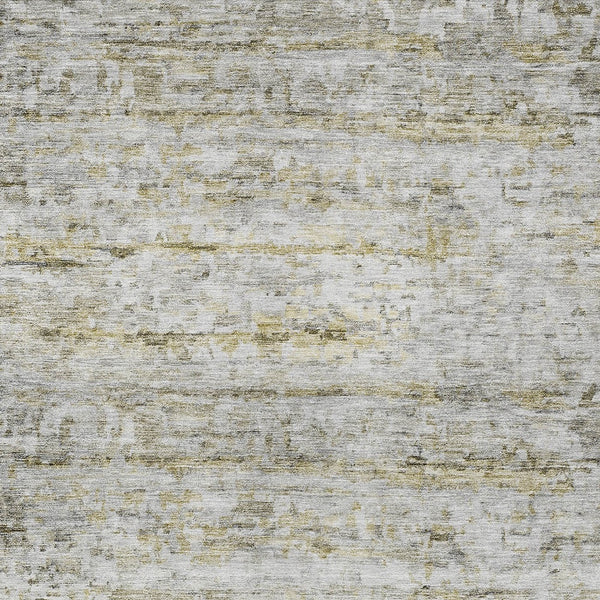 Homeroots 3' Artichoke Green Striped Washable Area Rug - Stylish Indoor & Outdoor Comfort For Any Space 9' X 12' Polyester 604534