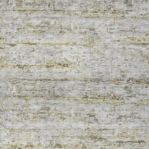 Homeroots 3' Artichoke Green Striped Washable Area Rug - Stylish Indoor & Outdoor Comfort For Any Space 10' X 14' Polyester 604535