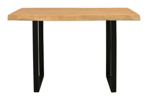 HomeRoots 47" Rustic Live Edge Console Table - Solid Acacia Wood with Black Metal Base for Modern Style & Versatility 604538