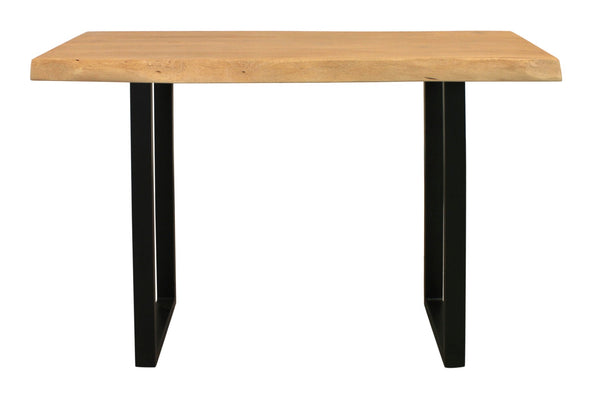 HomeRoots 47" Rustic Live Edge Console Table - Solid Acacia Wood with Black Metal Base for Modern Style & Versatility 604538