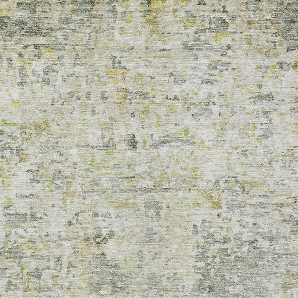 Homeroots 3' Blue Gray And Green Abstract Washable Area Rug For Indoor And Outdoor Spaces, Durable Design 5' X 8' Polyester 604548