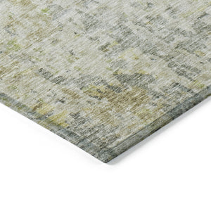 Homeroots 3' Blue Gray And Green Abstract Washable Area Rug For Indoor And Outdoor Spaces, Durable Design 8' X 10' Polyester 604550