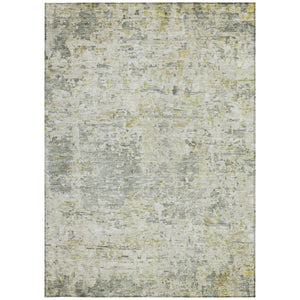Homeroots 3' Blue Gray And Green Abstract Washable Area Rug For Indoor And Outdoor Spaces, Durable Design 9' X 12' Polyester 604551