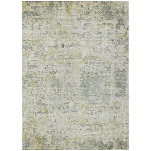 HomeRoots 9' X 12' Abstract Sage Charcoal Ivory Area Rug - Stylish, Washable, Indoor/Outdoor, Durable & Versatile 604551