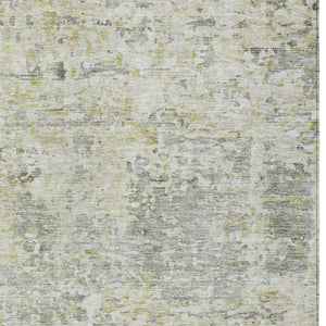 Homeroots 3' Blue Gray And Green Abstract Washable Area Rug For Indoor And Outdoor Spaces, Durable Design 10' X 14' Polyester 604552