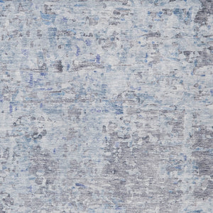 Homeroots 3' Blue Gray And Green Abstract Washable Area Rug For Indoor And Outdoor Spaces, Durable Design 8' X 10' Polyester 604556