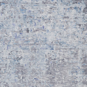 Homeroots 3' Blue Gray And Green Abstract Washable Area Rug For Indoor And Outdoor Spaces, Durable Design 9' X 12' Polyester 604557