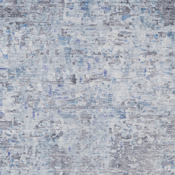 Homeroots 3' Blue Gray And Green Abstract Washable Area Rug For Indoor And Outdoor Spaces, Durable Design 10' X 14' Polyester 604558