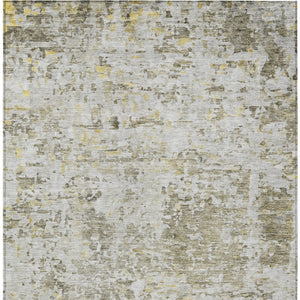 Homeroots 3' Blue Gray And Green Abstract Washable Area Rug For Indoor And Outdoor Spaces, Durable Design 8' X 10' Polyester 604562