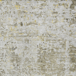 Homeroots 3' Blue Gray And Green Abstract Washable Area Rug For Indoor And Outdoor Spaces, Durable Design 8' X 10' Polyester 604562