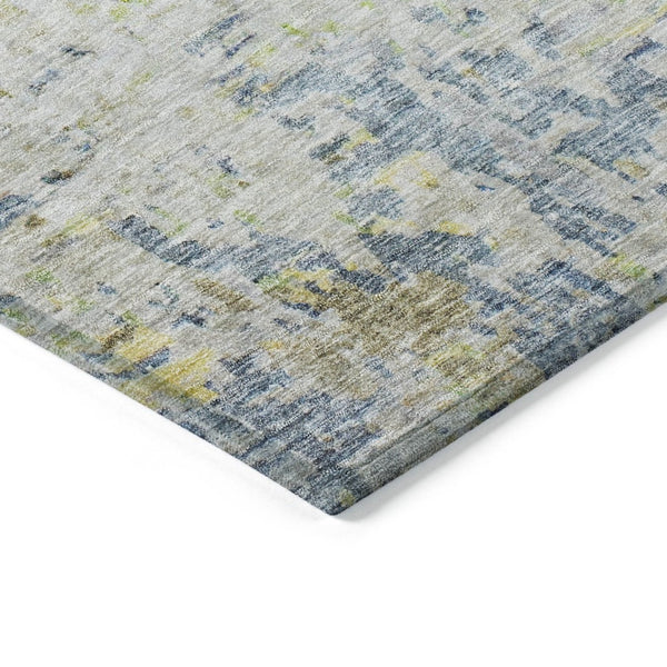 HomeRoots 9' Blue Green Ivory Abstract Washable Area Rug - Durable, Stylish for Indoor & Outdoor Spaces! 604575