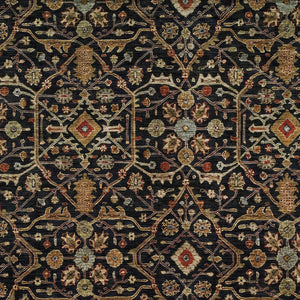 Homeroots 3' Black Brown Red Floral Washable Area Rug For Indoor Outdoor Spaces – Durable & Stylish Design 3' X 5' Polyester 604577