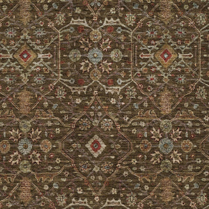 Homeroots 3' Black Brown Red Floral Washable Area Rug For Indoor Outdoor Spaces – Durable & Stylish Design 3' X 5' Polyester 604583