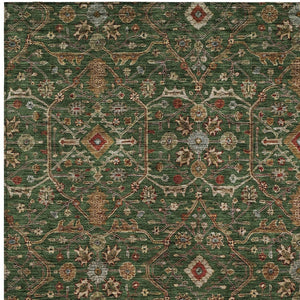 Homeroots 3' Black Brown Red Floral Washable Area Rug For Indoor Outdoor Spaces – Durable & Stylish Design 5' X 8' Polyester 604590