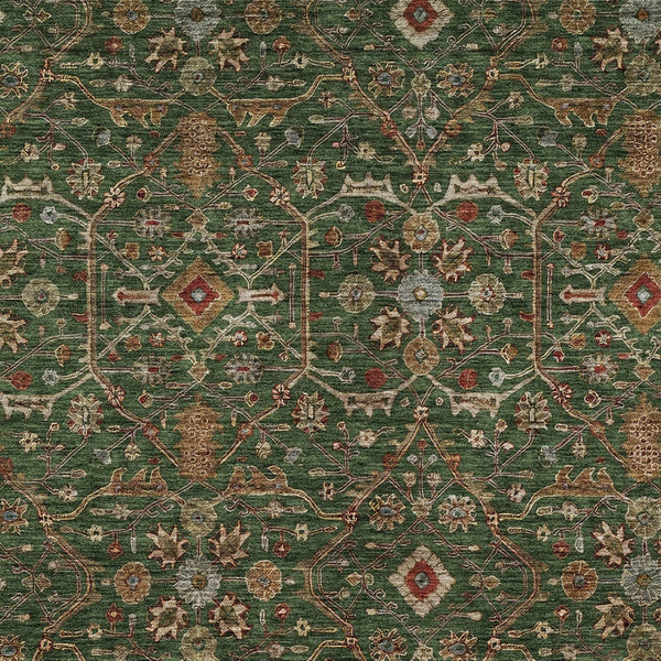 Homeroots 3' Black Brown Red Floral Washable Area Rug For Indoor Outdoor Spaces – Durable & Stylish Design 8' X 10' Polyester 604592