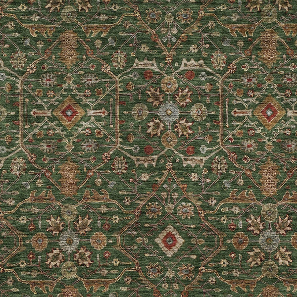 Homeroots 3' Black Brown Red Floral Washable Area Rug For Indoor Outdoor Spaces – Durable & Stylish Design 10' X 14' Polyester 604594