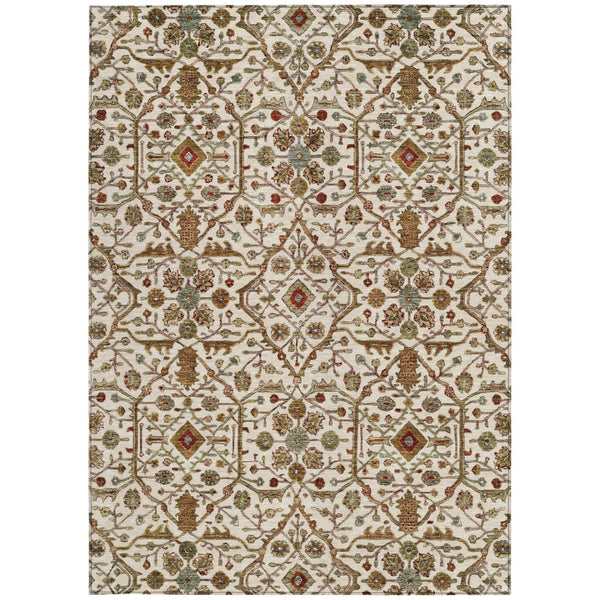 Homeroots 3' Black Brown Red Floral Washable Area Rug For Indoor Outdoor Spaces – Durable & Stylish Design 3' X 5' Polyester 604595