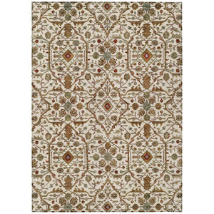 HomeRoots 5' Timeless Floral Indoor/Outdoor Area Rug - Durable, Washable, Stain-Resistant for High-Traffic Areas 5' X 8' 604596