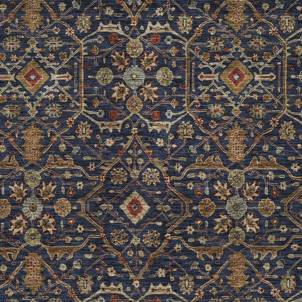 Homeroots 3' Black Brown Red Floral Washable Area Rug For Indoor Outdoor Spaces – Durable & Stylish Design 5' X 8' Polyester 604602