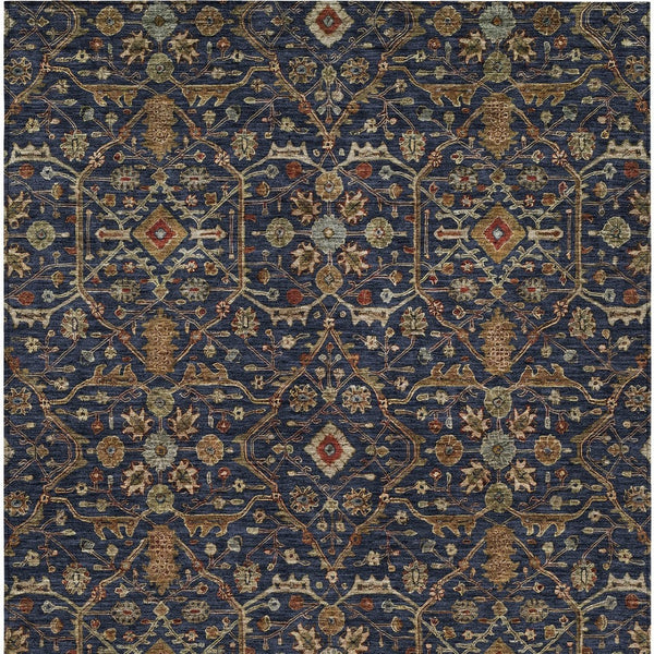 Homeroots 3' Black Brown Red Floral Washable Area Rug For Indoor Outdoor Spaces – Durable & Stylish Design 8' X 10' Polyester 604604