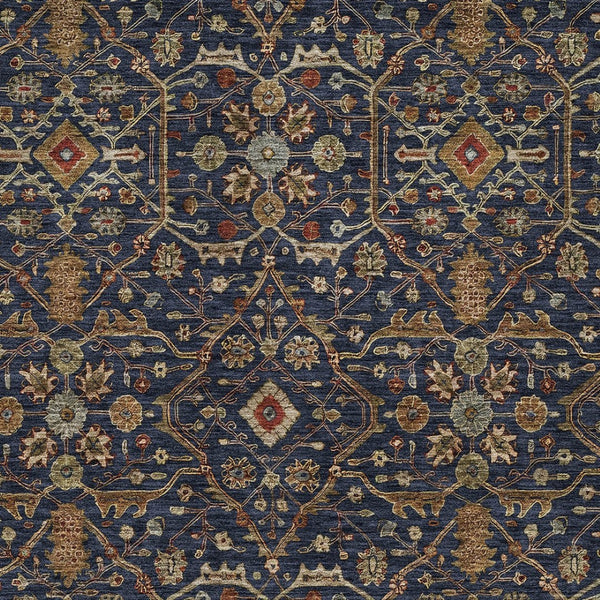 Homeroots 3' Black Brown Red Floral Washable Area Rug For Indoor Outdoor Spaces – Durable & Stylish Design 9' X 12' Polyester 604605