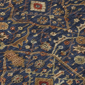 Homeroots 3' Black Brown Red Floral Washable Area Rug For Indoor Outdoor Spaces – Durable & Stylish Design 10' X 14' Polyester 604606