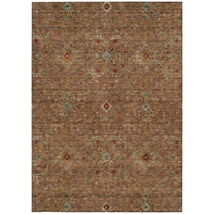 Homeroots 3' Black Brown Red Floral Washable Area Rug For Indoor Outdoor Spaces – Durable & Stylish Design 3' X 5' Polyester 604607
