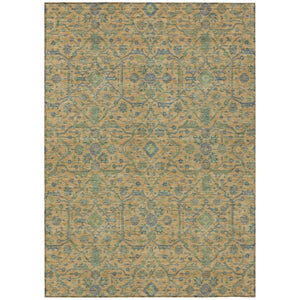 HomeRoots 5' Vibrant Floral Area Rug in Orange, Blue, and Green – Durable, Washable for Indoor & Outdoor Use 10' X 14' 604630