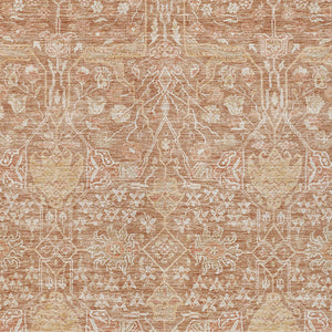 Homeroots 3' Artichoke Green And Ivory Floral Area Rug – Stylish, Washable, Indoor/Outdoor Design For Any Space 3' X 5' Polyester 604665