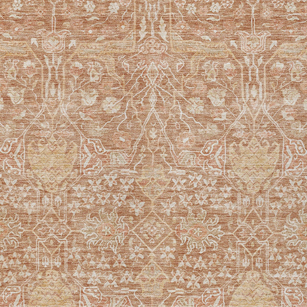 Homeroots 3' Artichoke Green And Ivory Floral Area Rug – Stylish, Washable, Indoor/Outdoor Design For Any Space 3' X 5' Polyester 604665