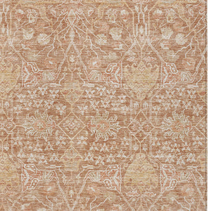 Homeroots 3' Artichoke Green And Ivory Floral Area Rug – Stylish, Washable, Indoor/Outdoor Design For Any Space 9' X 12' Polyester 604669